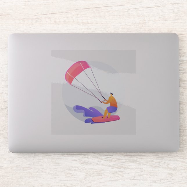 Kiteboarder kitesurfer sticker (Computer)
