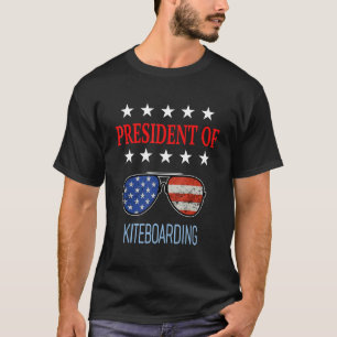 Kiteboarding Accessories Usa Flag Beach Saying T-Shirt
