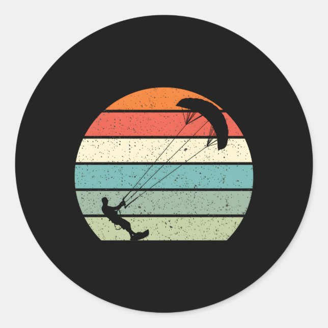 Kiteboarding Classic Round Sticker (Front)