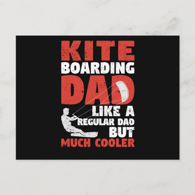 Kiteboarding Dad Funny Surfing Kite Surfer Father Postcard (Front)