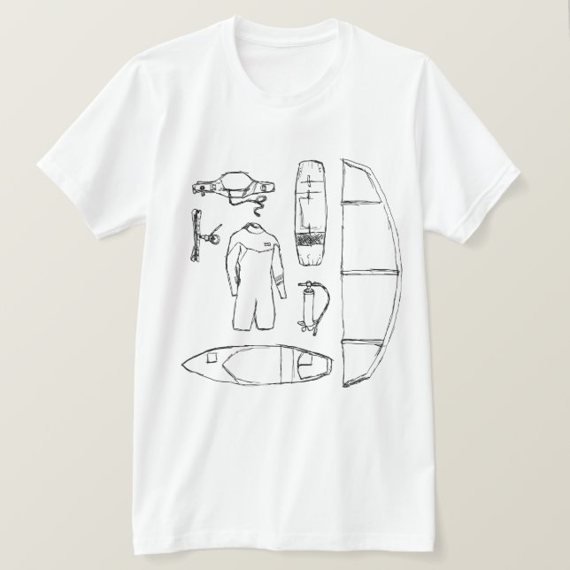 Kiteboarding Gear T-Shirt (Design Front)