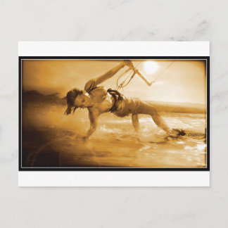 Kiteboarding Girl Postcard