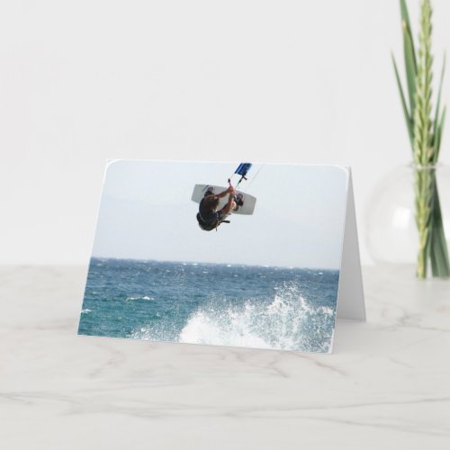 Kiteboarding Jump Greeting Card