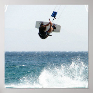 Kiteboarding Jump Poster Print