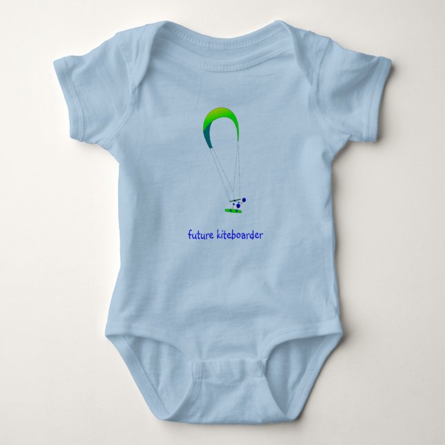 Kiteboarding Kitesurfing Baby T-Shirt Bodysuit (Front)