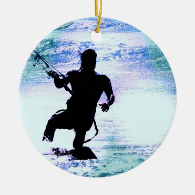 Kiteboarding Ornament (Front)