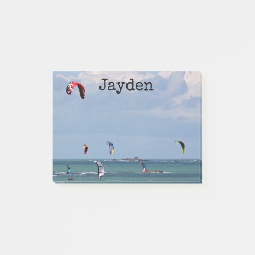 Kiteboarding racing personalised post_it notes