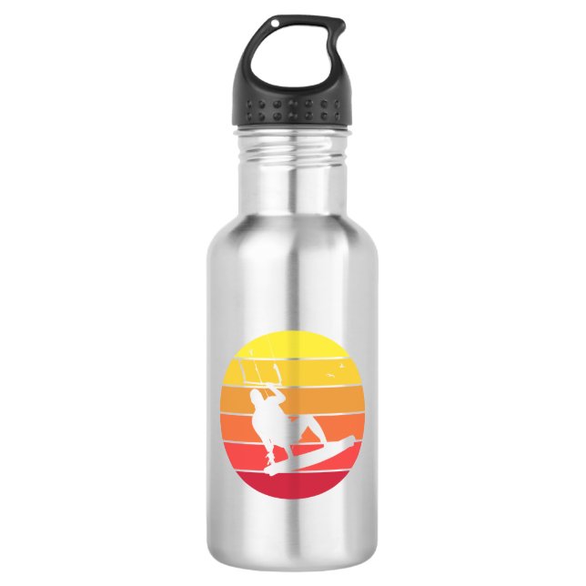 Kiteboarding Stainless Steel Water Bottle (Front)