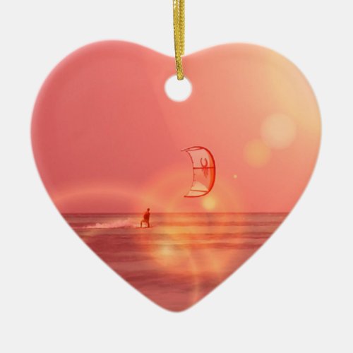 Kiteboarding Sunset Ornament