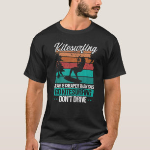 Kiteboarding Vintage Humor Kitesurfing Kiteboarde T-Shirt