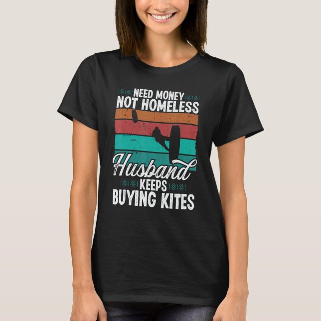 Kiteboarding Vintage Kitesurfing Retro Classic Kit T-Shirt (Front)