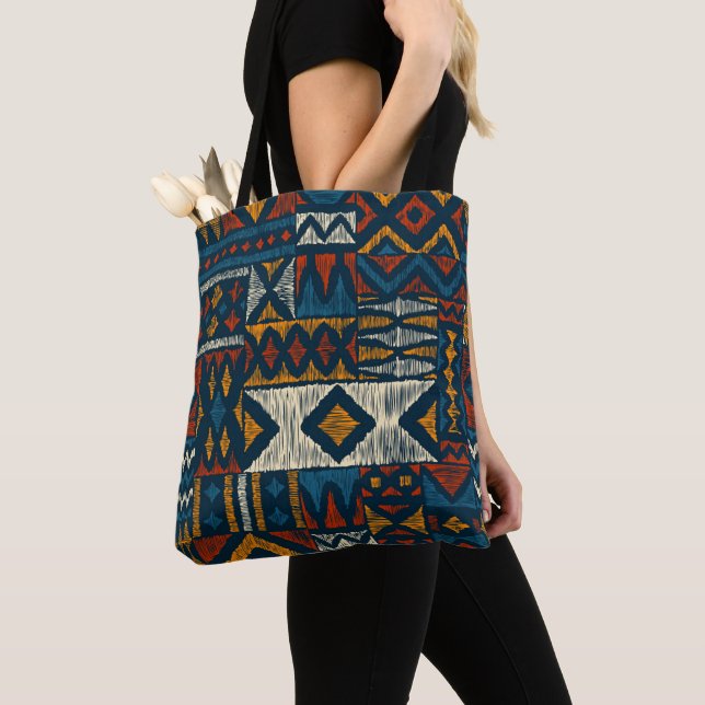 Kitengue Ankara chitenge Pattern Africa Tote Bag (Close Up)
