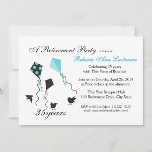 Kites and Birds Retirement Invitation