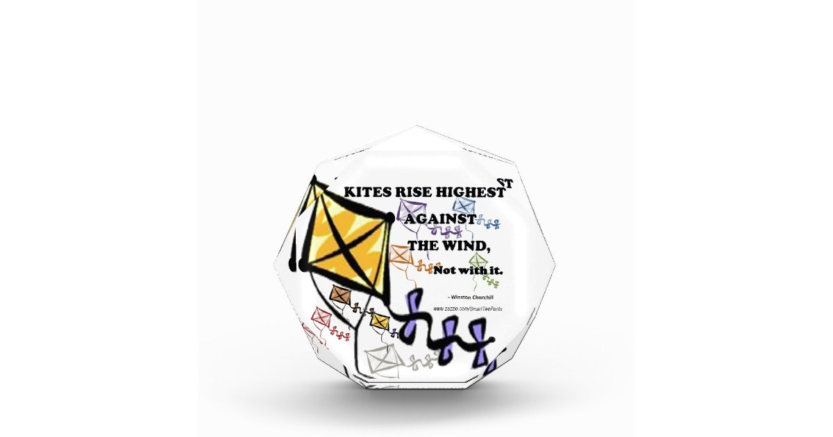 Kites Fly Highest Against The Wind Not With It Award Zazzle