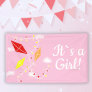 Kites in Sky Pink It`s a Girl Baby Shower Banner
