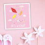 Kites in Sky Pink It`s a Girl Baby Shower Party  Napkins