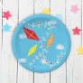 Kites in the Sky Baby Shower Party Paper Plate