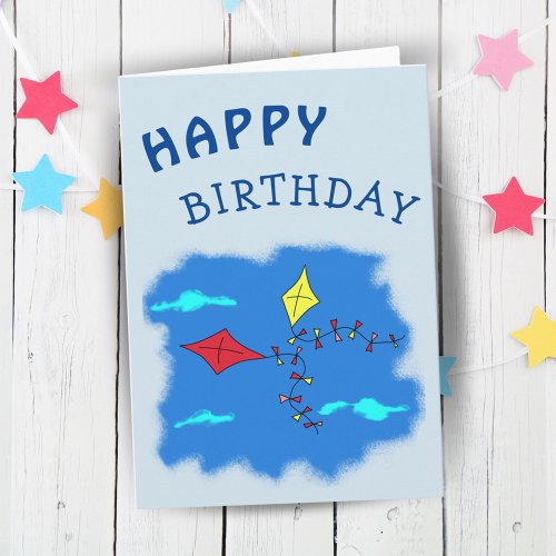 Kites in the Sky Happy Birthday Card