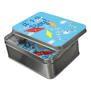 Kites in the Sky It`s a Boy Baby Shower Jigsaw Puzzle