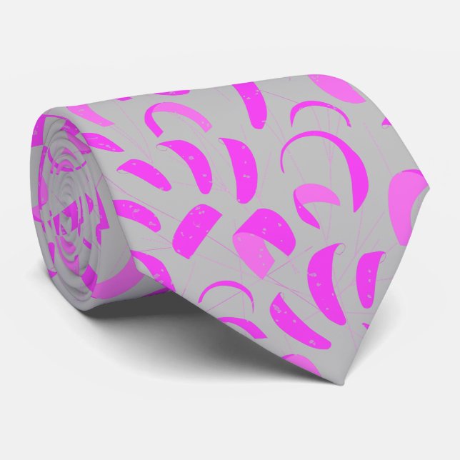 Kitesurf Pink Grey Water Sport Neck Tie (Rolled)