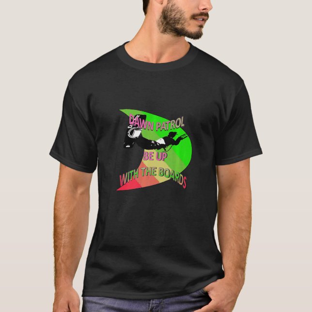 Kitesurfer Action Extreme Sport Pink Green T-Shirt (Front)