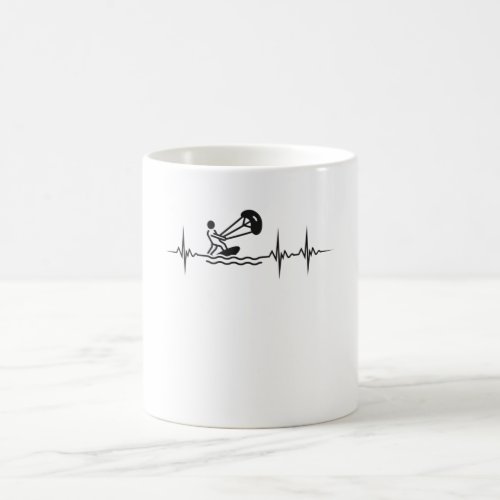 Kitesurfer Heartbeat Kitesurfing Pulse Kiting Coffee Mug