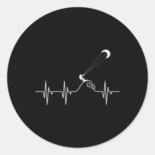 Kitesurfer Hebeat Kiteboard Kite Surfing Kiteboard Classic Round Sticker