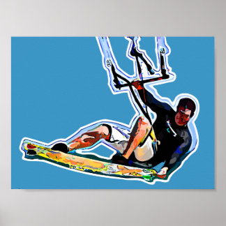 Kitesurfing athlete poster