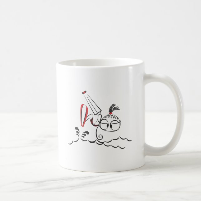 Kitesurfing doll coffee mug (Right)