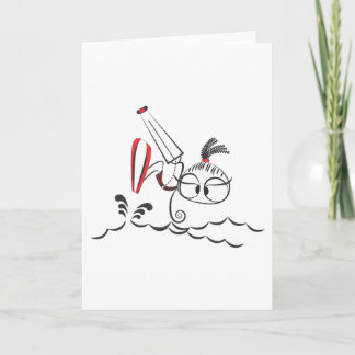 Kitesurfing doll holiday card