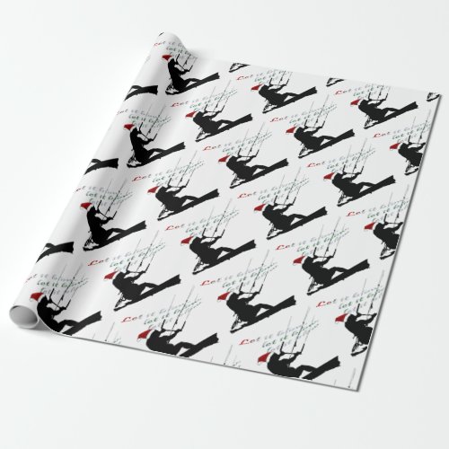 Kitesurfing Festive Christmas Seasonal Novelty  Wrapping Paper