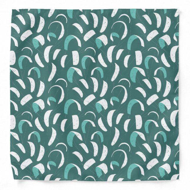 Kitesurfing Kite Boarding Blue White Patterned Bandana (Front)