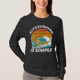 Kitesurfing Kiteboarder Retro Kitesurfer Girl Sayi T-Shirt