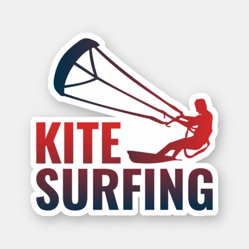 Kitesurfing Kiteboarding Kite ridingWind sports  Sticker