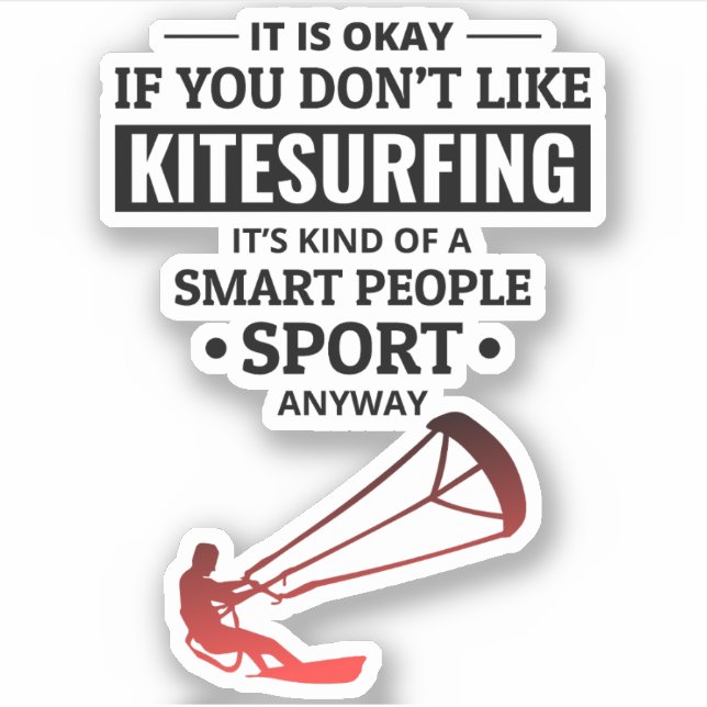 Kitesurfing Kiteboarding Kite riding Wind sports  Sticker (Front)
