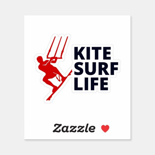 Kitesurfing Kiteboarding Kite ridingWind sports  Sticker