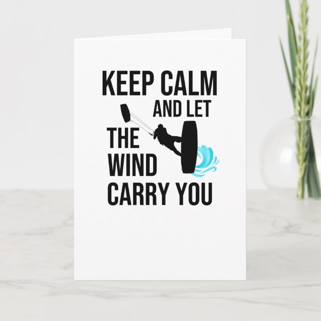 Kitesurfing Kiteboarding Kitesurfer Kiteboarder Card (Front)