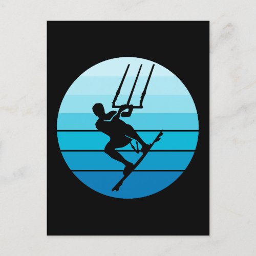 Kitesurfing Kitesurf Kiteboarding Water Sports Postcard
