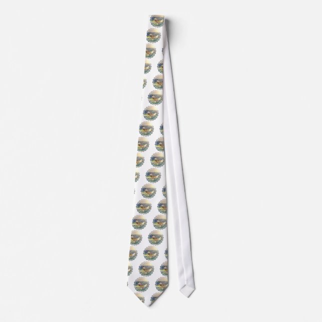 Kitesurfing Men's Necktie (Front)