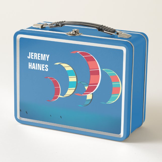 Kitesurfing Metal Lunch Box (Front)