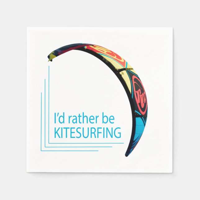 Kitesurfing Paper Napkins (Front)
