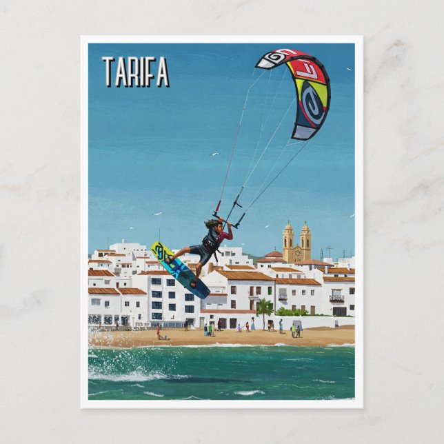 Kitesurfing Tarifa Spain Travel Postcard (Front)