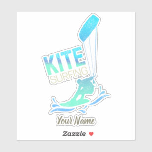Kitesurfing Vintage Kiteboarder Kite Surfing Sticker