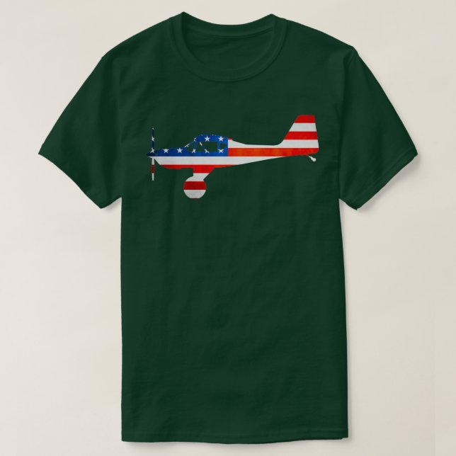 KitFox American Flag  T-Shirt (Design Front)
