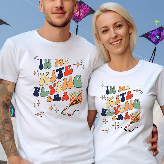 Kiting Kite Flying Custom Text on Back T-Shirt (Creator Uploaded)