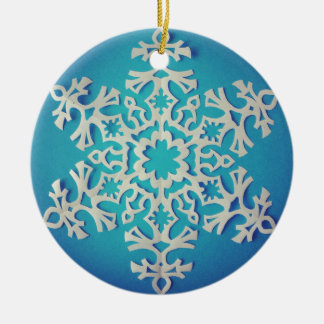 Kit's Snowflake Ceramic Ornament