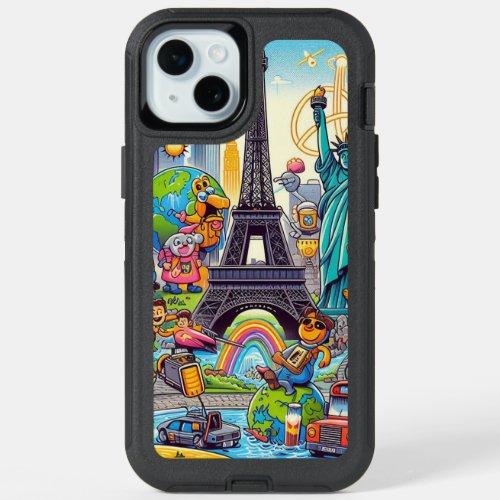 Kitsch 90s Eiffel Tower iPhone 15 Plus Case