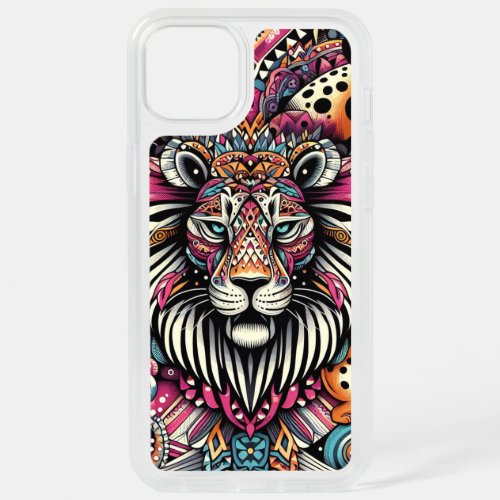 Kitsch 90s Funky Lion iPhone 15 Plus Case