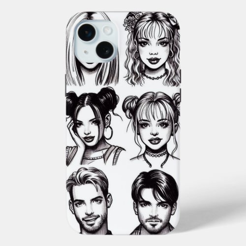 Kitsch 90s Icons iPhone 15 Plus Case
