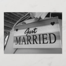 Kitsch Handwritten Wedding Thank You Postcard